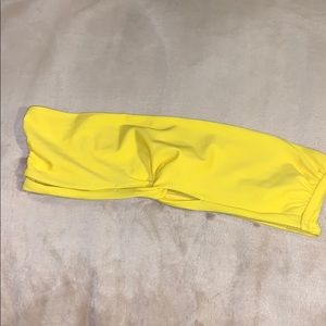 Yellow bandeau bikini top